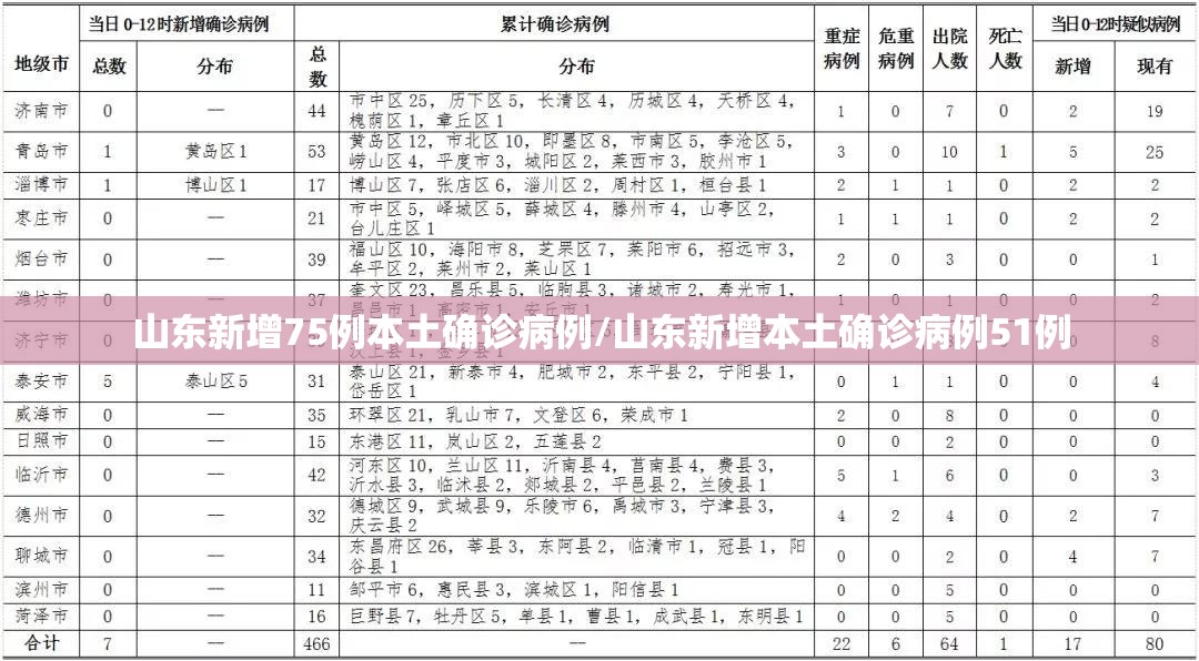 山东新增75例本土确诊病例/山东新增本土确诊病例51例 山东新增75例本土确诊病例/山东新增本土确诊病例51例