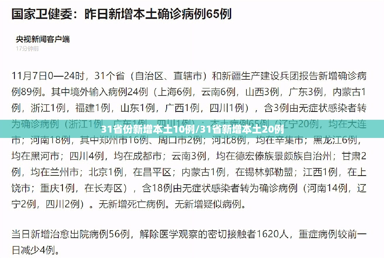 31省份新增本土10例/31省新增本土20例 31省份新增本土10例/31省新增本土20例