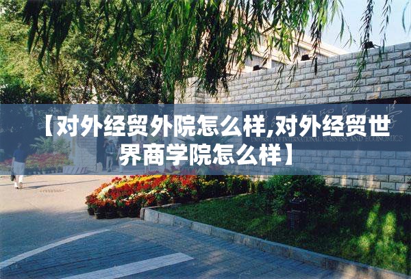【对外经贸外院怎么样,对外经贸世界商学院怎么样】 【对外经贸外院怎么样,对外经贸世界商学院怎么样】
