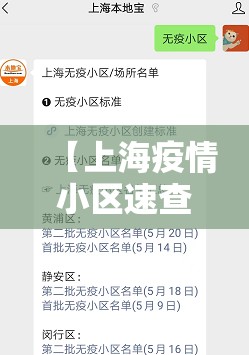 【上海疫情小区速查,上海市疫情小区公布】