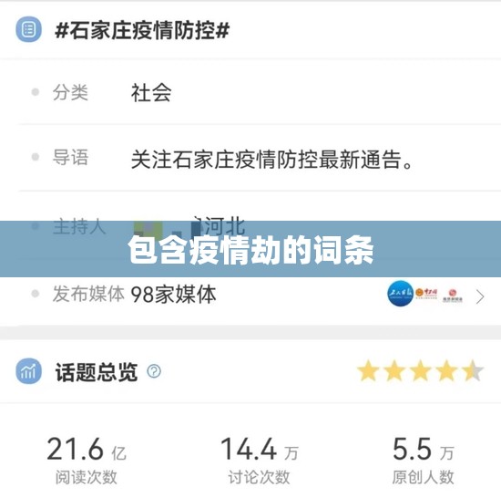 包含疫情劫的词条