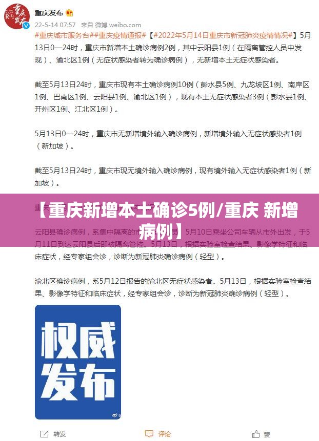 【重庆新增本土确诊5例/重庆 新增病例】