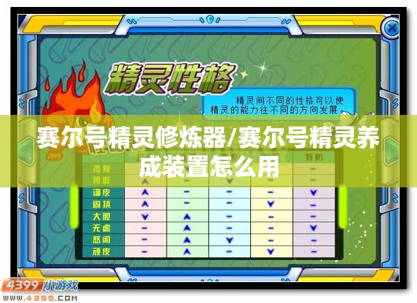 赛尔号精灵修炼器/赛尔号精灵养成装置怎么用