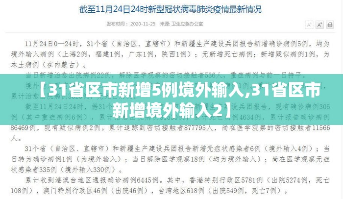 【31省区市新增5例境外输入,31省区市新增境外输入2】 【31省区市新增5例境外输入,31省区市新增境外输入2】