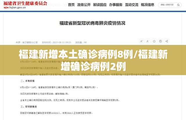 福建新增本土确诊病例8例/福建新增确诊病例2例 福建新增本土确诊病例8例/福建新增确诊病例2例