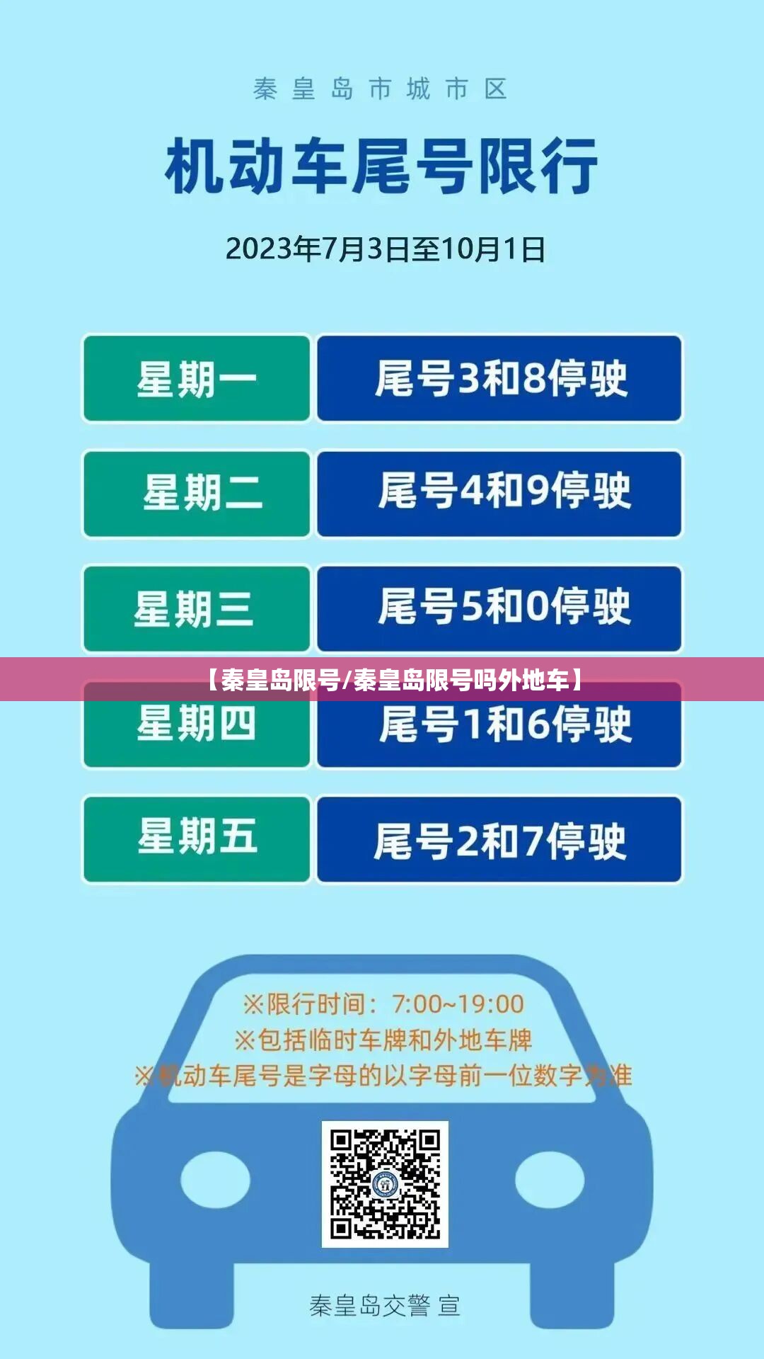 【秦皇岛限号/秦皇岛限号吗外地车】