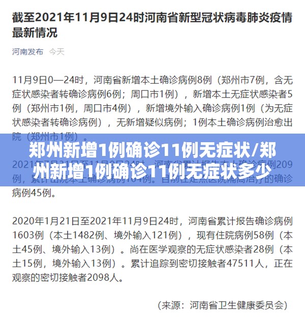 郑州新增1例确诊11例无症状/郑州新增1例确诊11例无症状多少例
