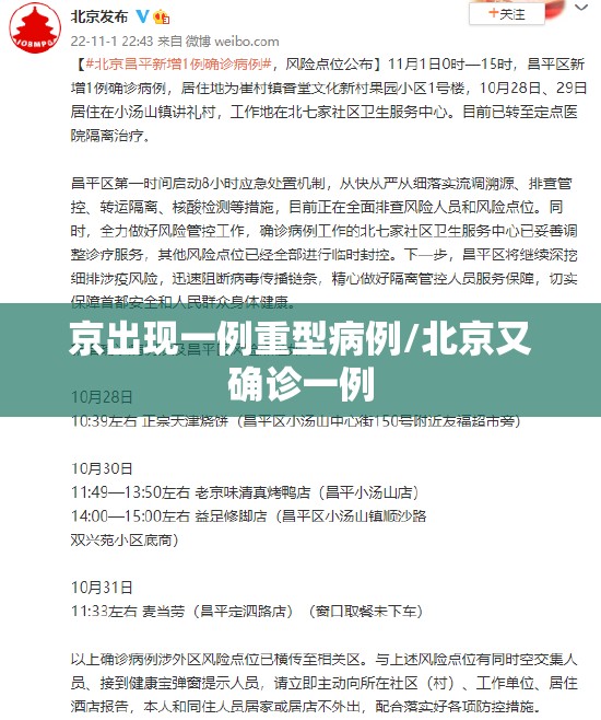 京出现一例重型病例/北京又确诊一例 京出现一例重型病例/北京又确诊一例