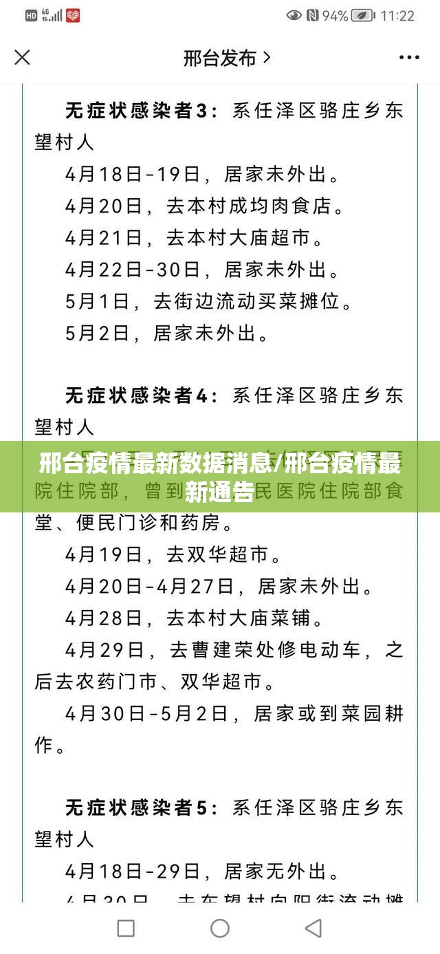 邢台疫情最新数据消息/邢台疫情最新通告