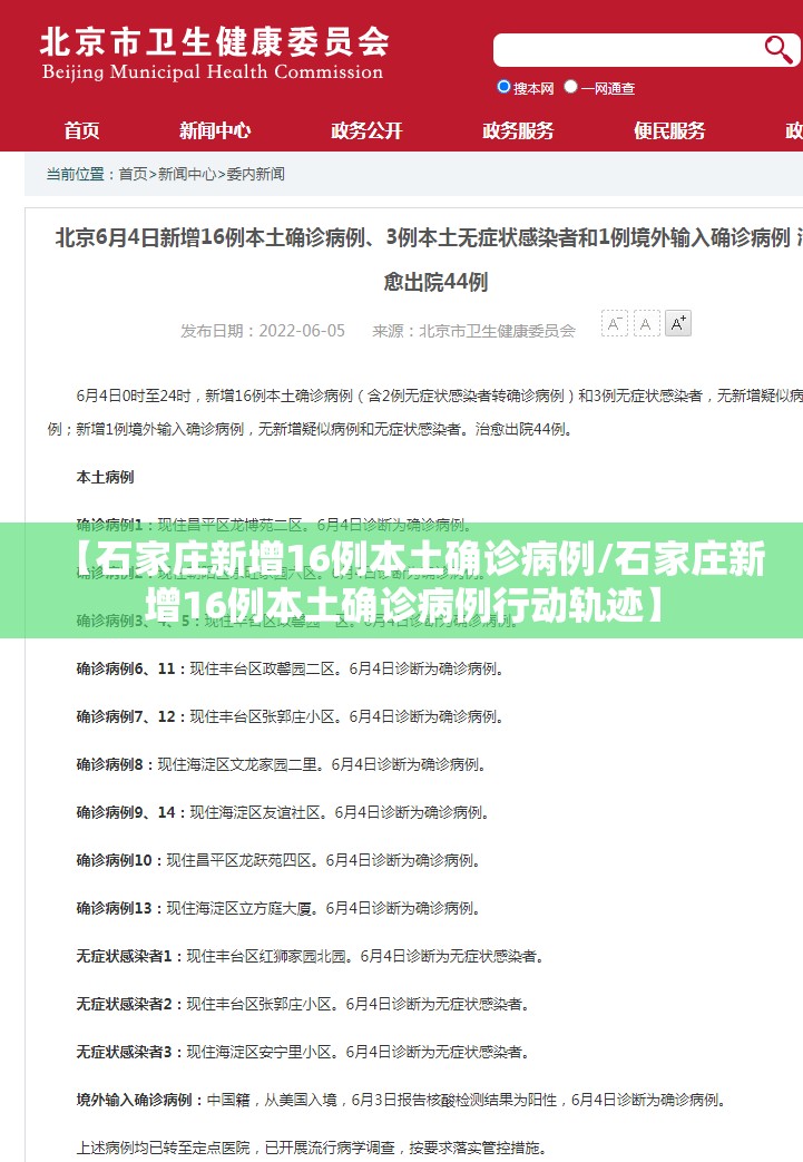 【石家庄新增16例本土确诊病例/石家庄新增16例本土确诊病例行动轨迹】 【石家庄新增16例本土确诊病例/石家庄新增16例本土确诊病例行动轨迹】