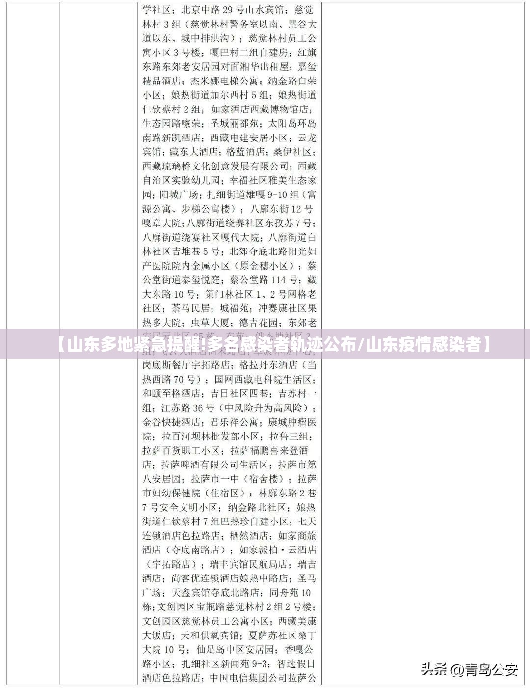 【山东多地紧急提醒!多名感染者轨迹公布/山东疫情感染者】