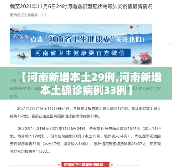 【河南新增本土29例,河南新增本土确诊病例33例】