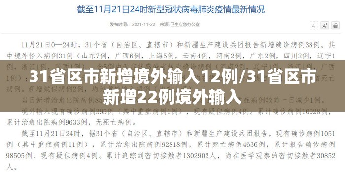 31省区市新增境外输入12例/31省区市新增22例境外输入