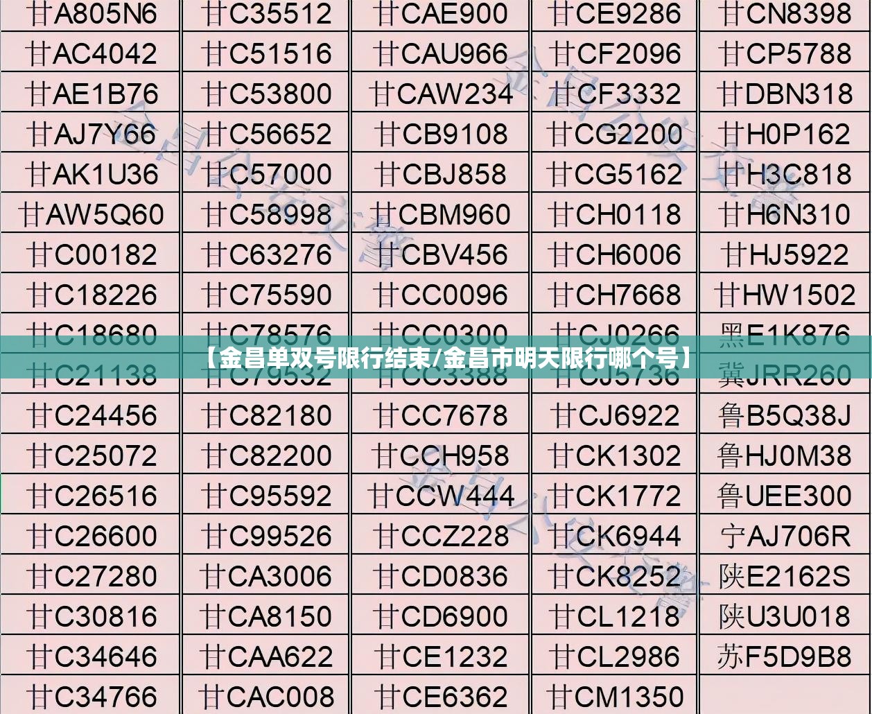【金昌单双号限行结束/金昌市明天限行哪个号】 【金昌单双号限行结束/金昌市明天限行哪个号】