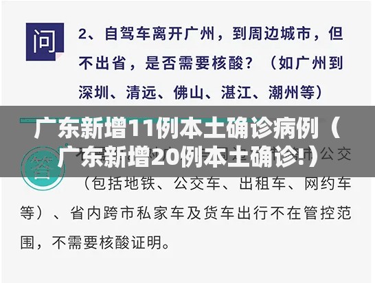 广东新增11例本土确诊病例(广东新增20例本土确诊!) 广东新增11例本土确诊病例(广东新增20例本土确诊!)