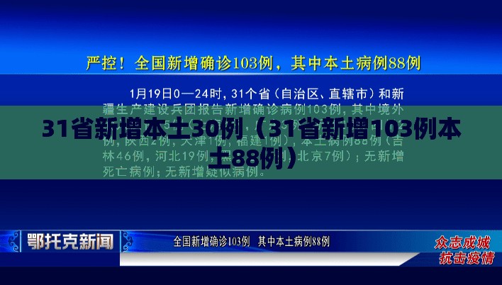 31省新增本土30例（31省新增103例本土88例）
