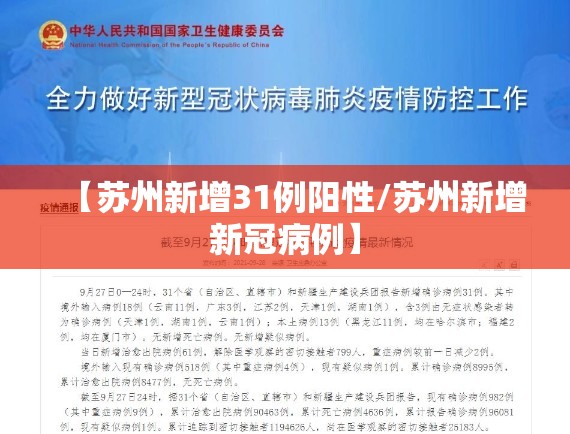 【苏州新增31例阳性/苏州新增新冠病例】