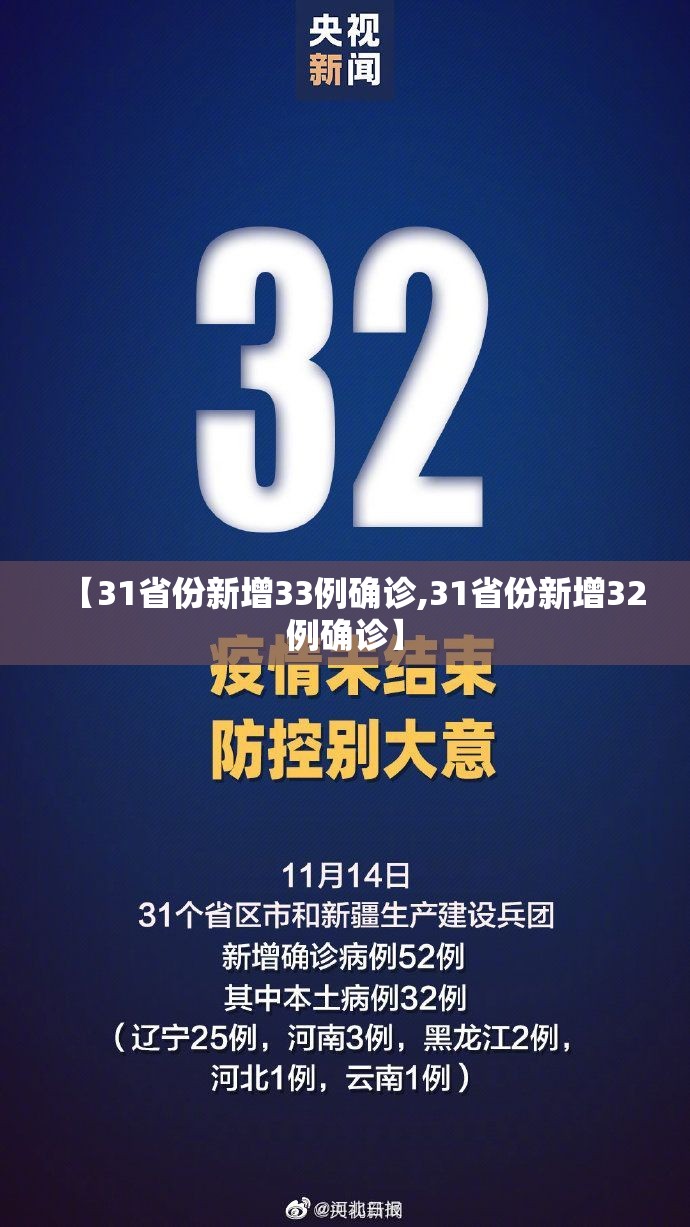 【31省份新增33例确诊,31省份新增32例确诊】
