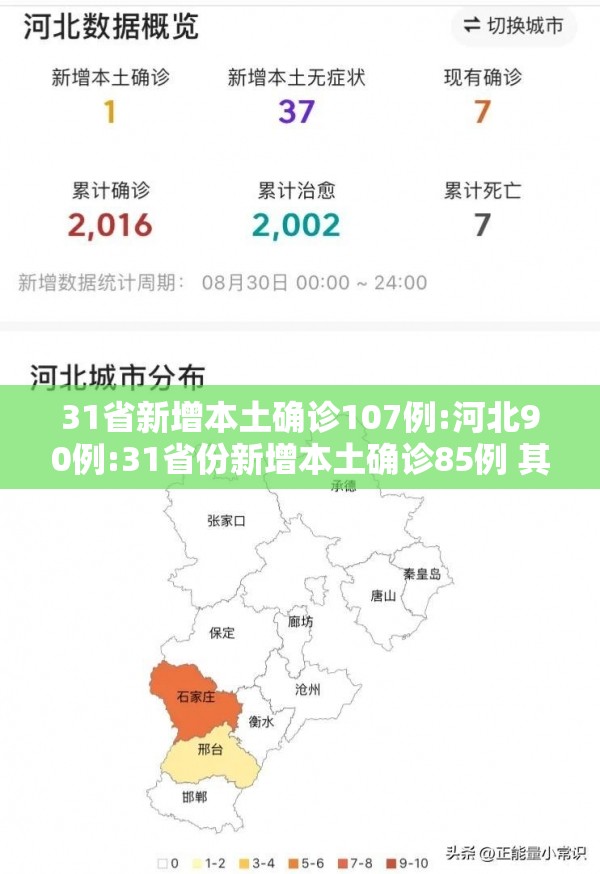 31省新增本土确诊107例:河北90例:31省份新增本土确诊85例 其中河北82例
