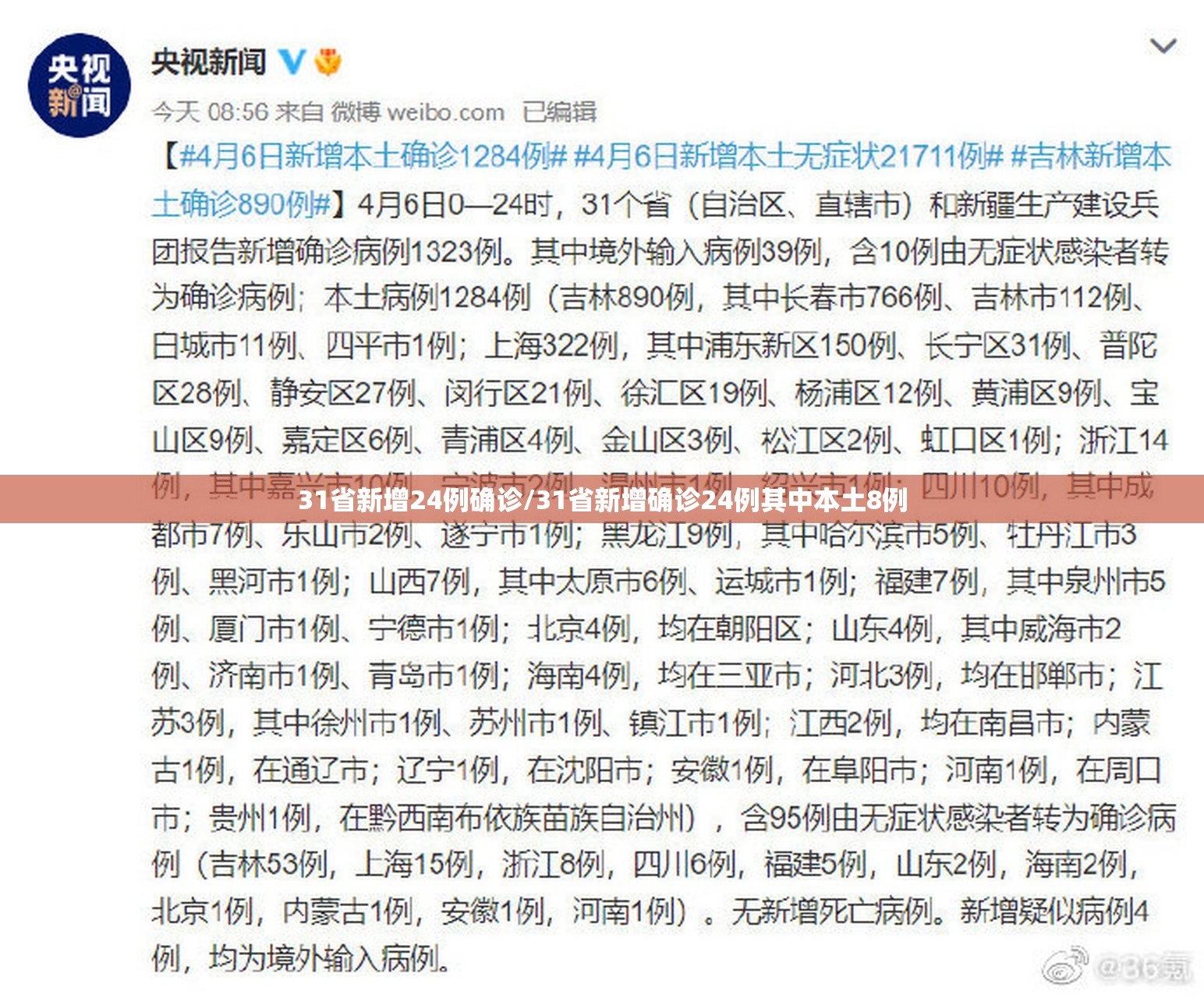 31省新增24例确诊/31省新增确诊24例其中本土8例 31省新增24例确诊/31省新增确诊24例其中本土8例
