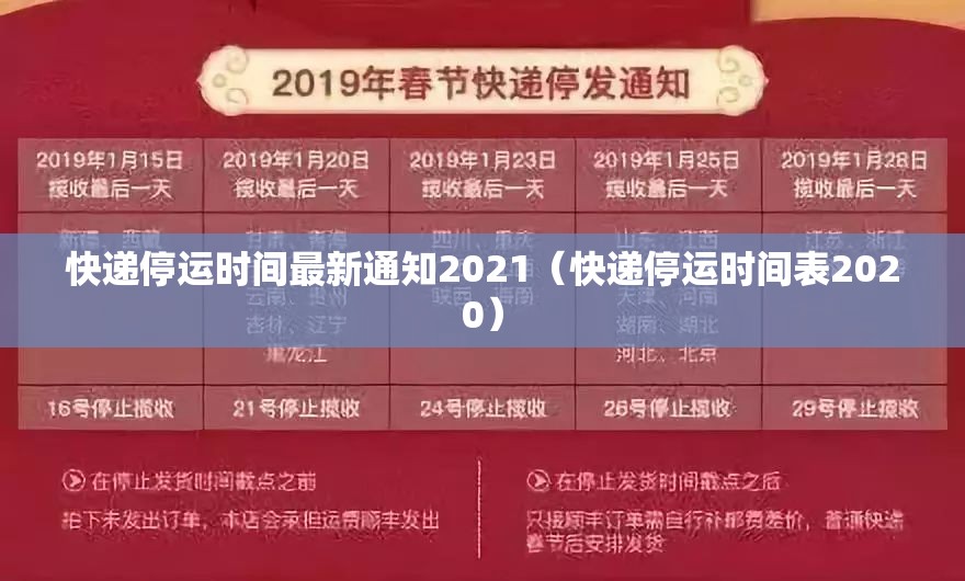 快递停运时间最新通知2021(快递停运时间表2020) 快递停运时间最新通知2021(快递停运时间表2020)