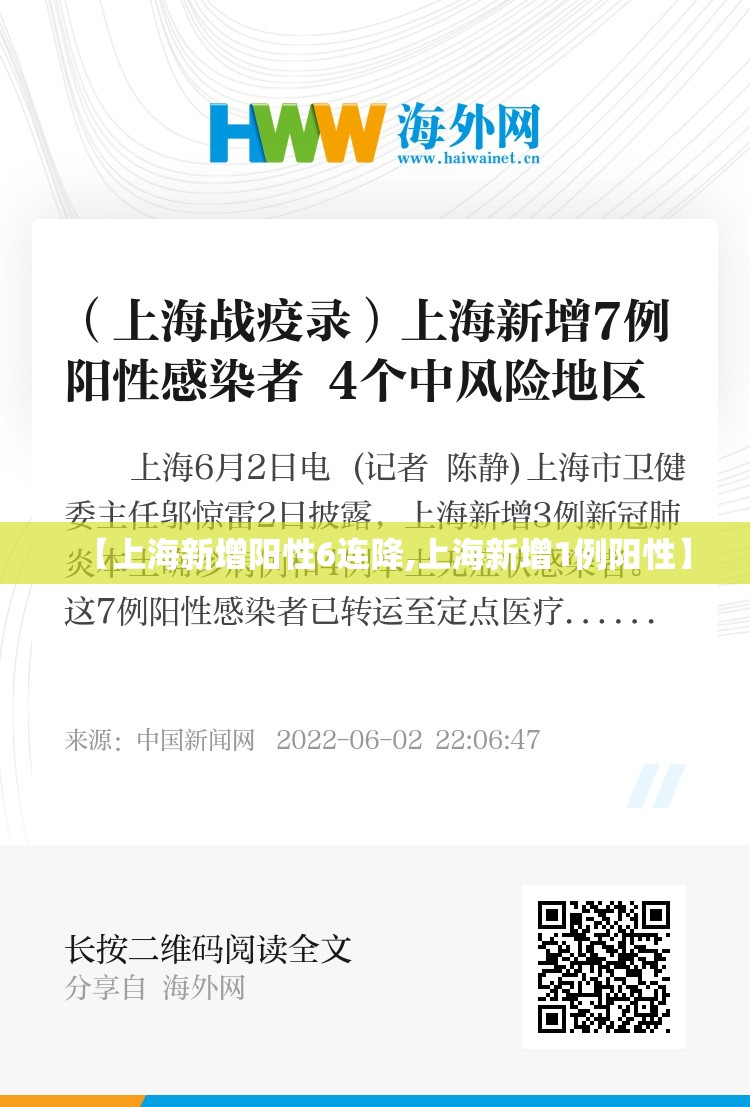 【上海新增阳性6连降,上海新增1例阳性】