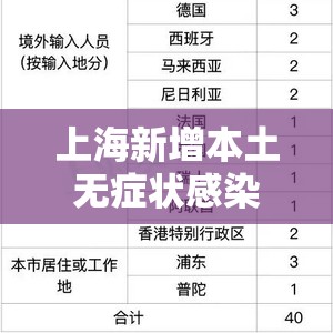 上海新增本土无症状感染者28例:上海 新增本土病例