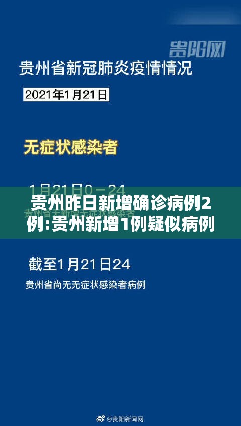 贵州昨日新增确诊病例2例:贵州新增1例疑似病例