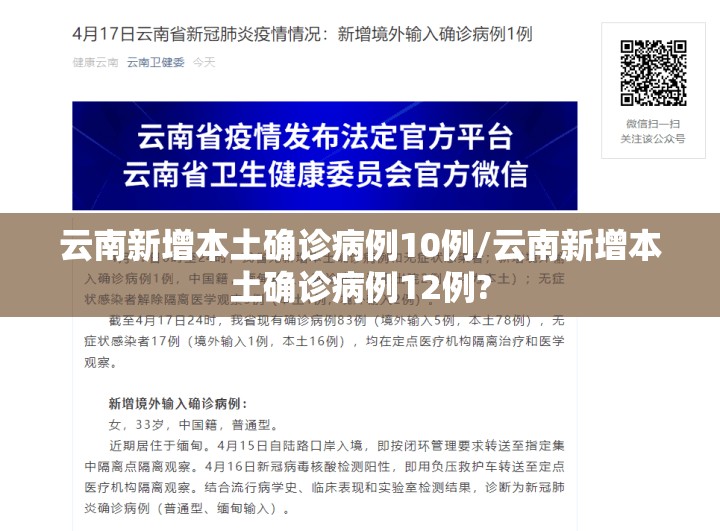 云南新增本土确诊病例10例/云南新增本土确诊病例12例?