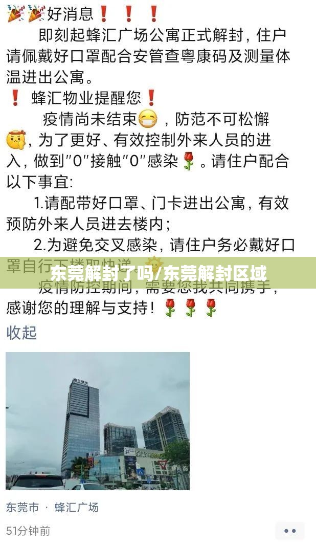 东莞解封了吗/东莞解封区域