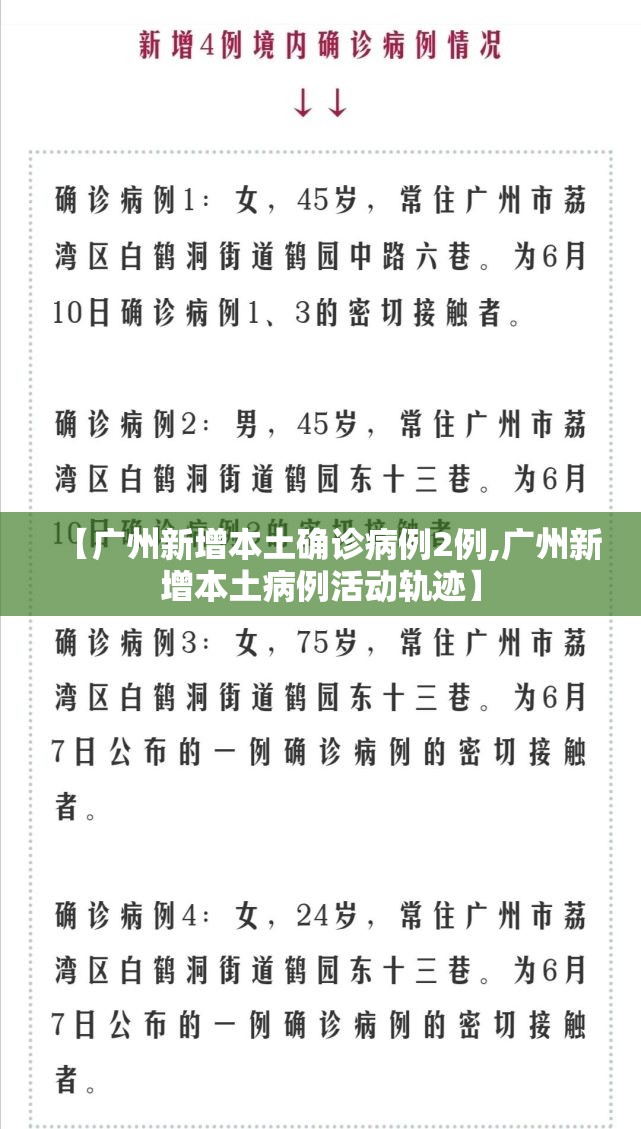 【广州新增本土确诊病例2例,广州新增本土病例活动轨迹】