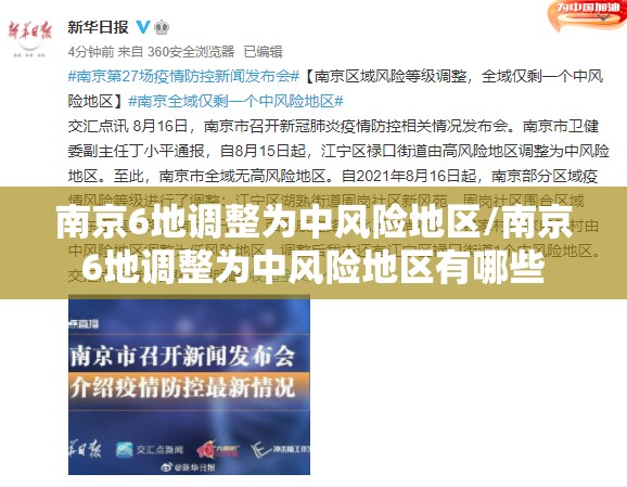 南京6地调整为中风险地区/南京6地调整为中风险地区有哪些