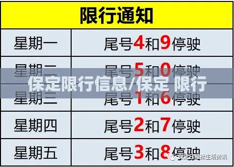 保定限行信息/保定 限行
