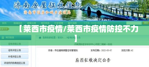 【莱西市疫情/莱西市疫情防控不力】