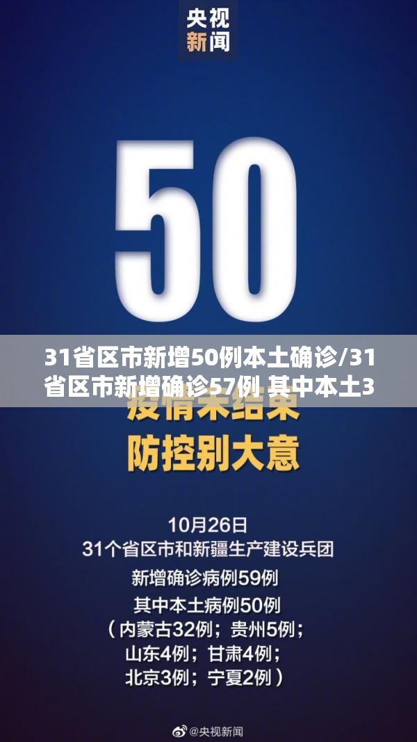 31省区市新增50例本土确诊/31省区市新增确诊57例 其中本土38例