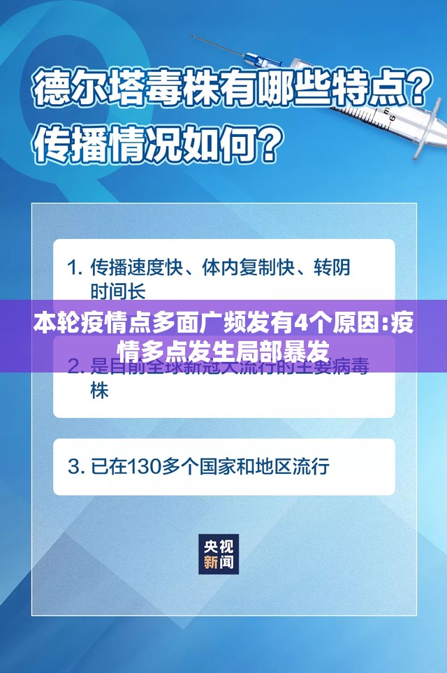 本轮疫情点多面广频发有4个原因:疫情多点发生局部暴发