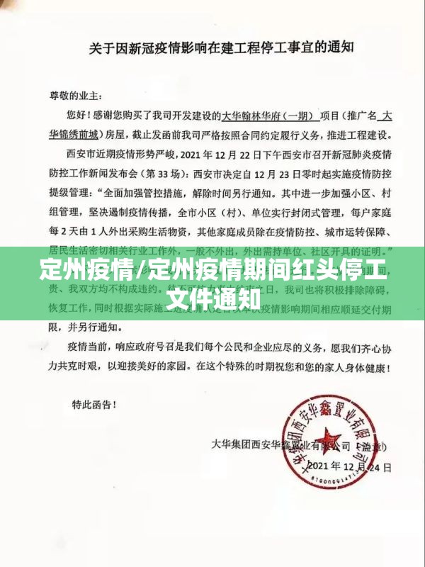 定州疫情/定州疫情期间红头停工文件通知