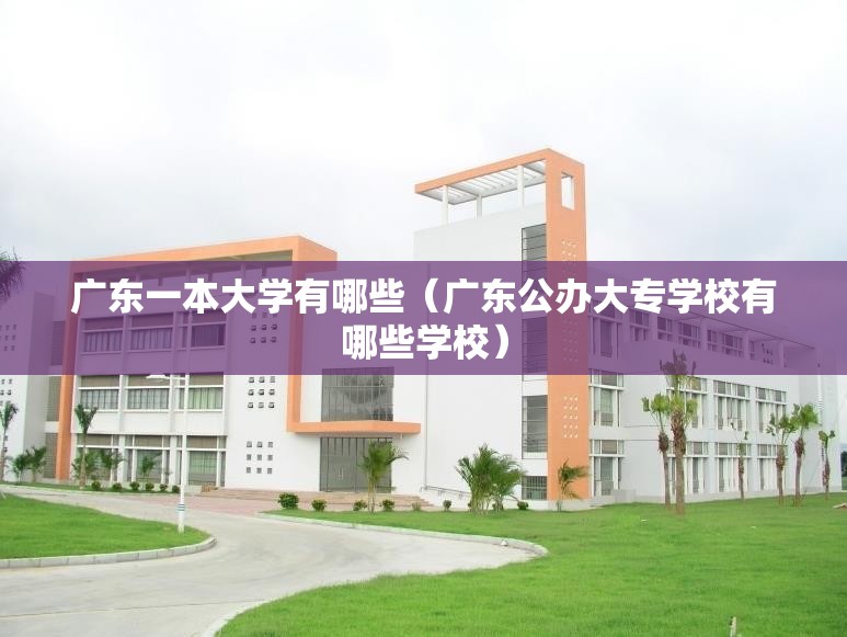广东一本大学有哪些（广东公办大专学校有哪些学校）