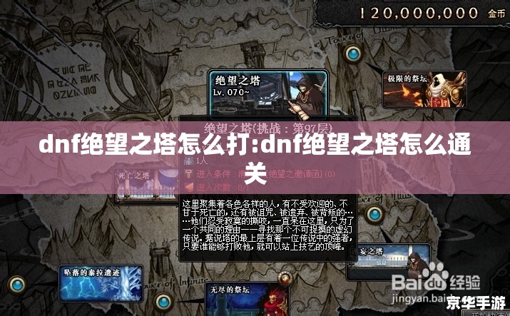 dnf绝望之塔怎么打:dnf绝望之塔怎么通关