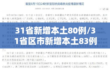 31省新增本土80例/31省区市新增本土83例