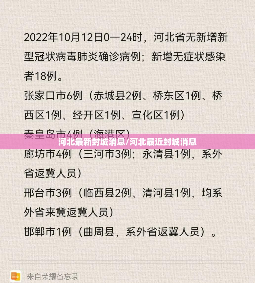 河北最新封城消息/河北最近封城消息