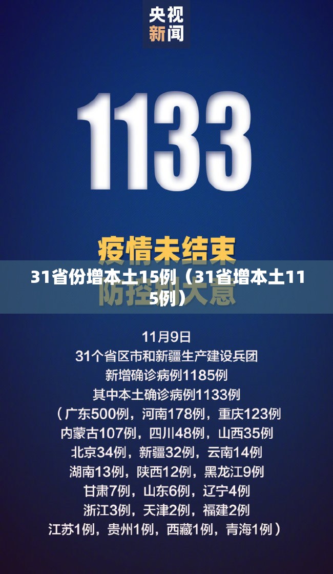 31省份增本土15例（31省增本土115例）