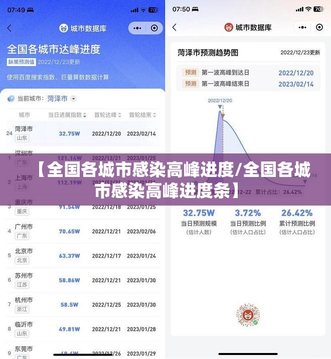 【全国各城市感染高峰进度/全国各城市感染高峰进度条】