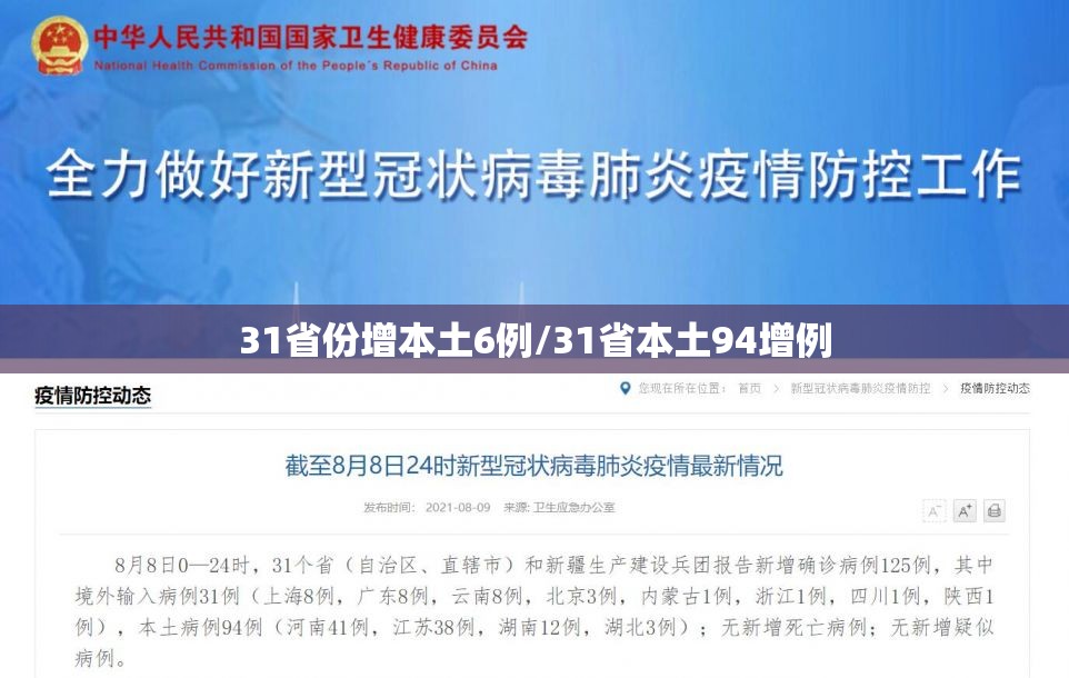 31省份增本土6例/31省本土94增例 31省份增本土6例/31省本土94增例