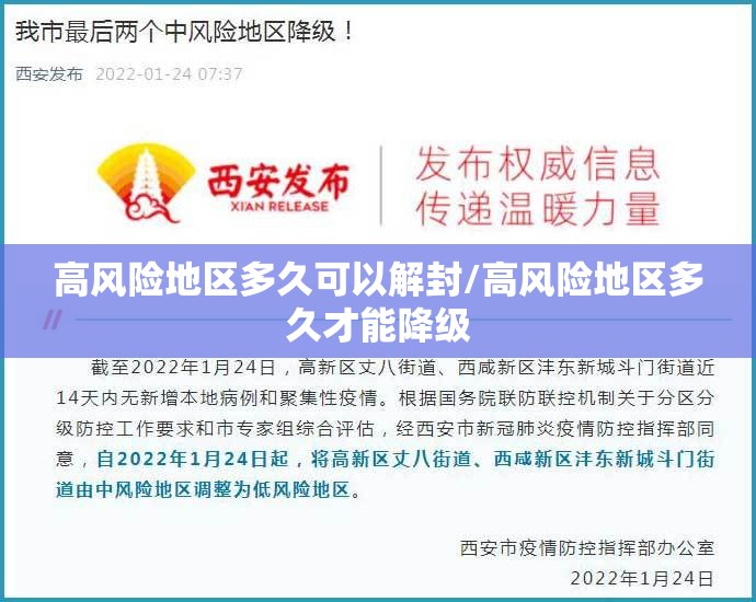 高风险地区多久可以解封/高风险地区多久才能降级 高风险地区多久可以解封/高风险地区多久才能降级