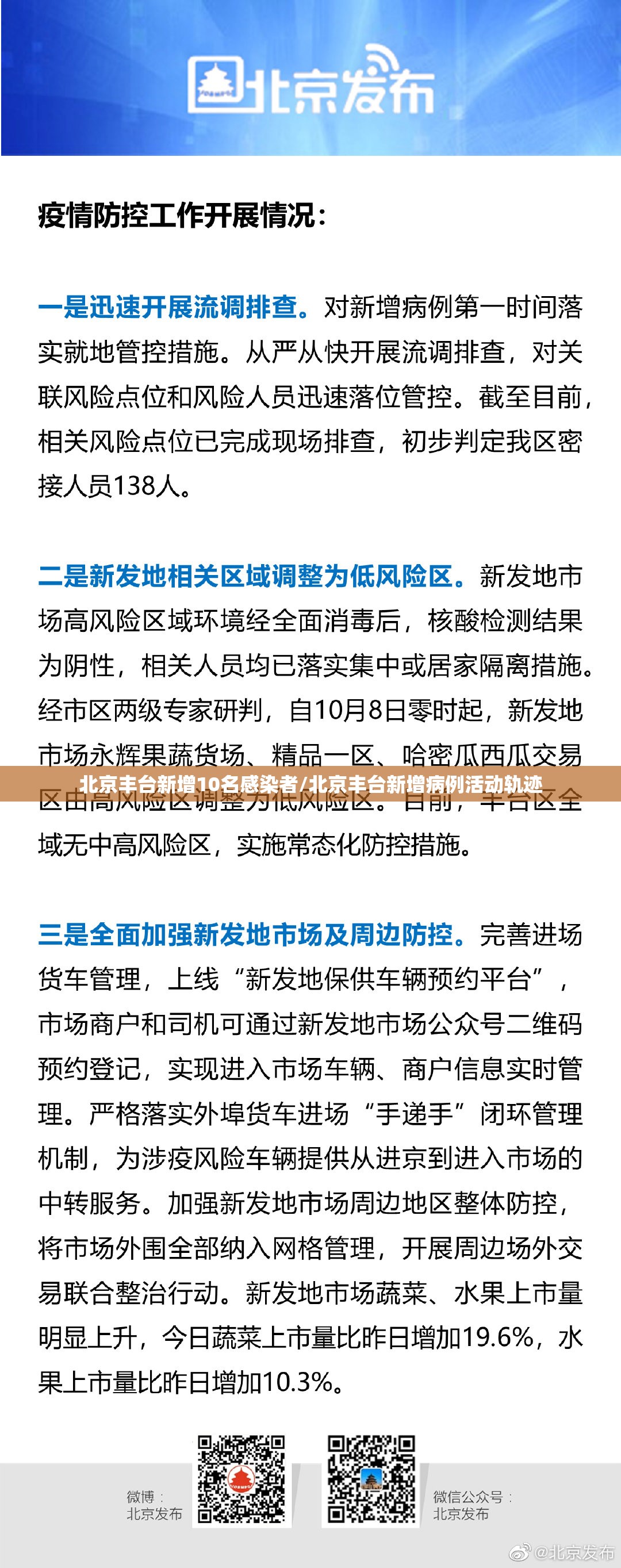北京丰台新增10名感染者/北京丰台新增病例活动轨迹