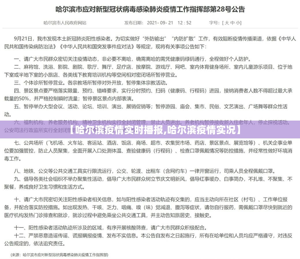 【哈尔滨疫情实时播报,哈尔滨疫情实况】