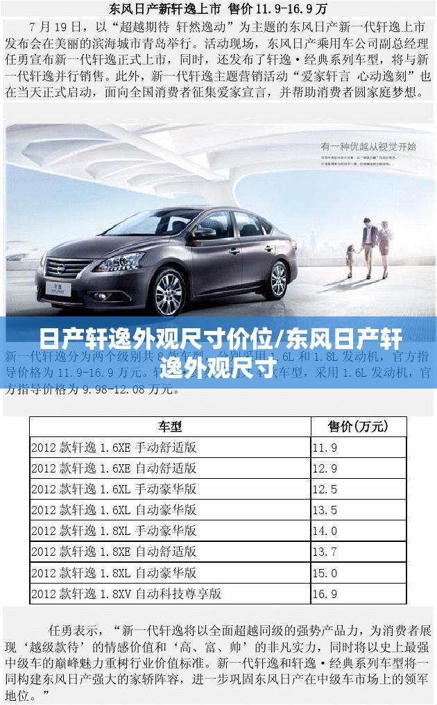日产轩逸外观尺寸价位/东风日产轩逸外观尺寸 日产轩逸外观尺寸价位/东风日产轩逸外观尺寸