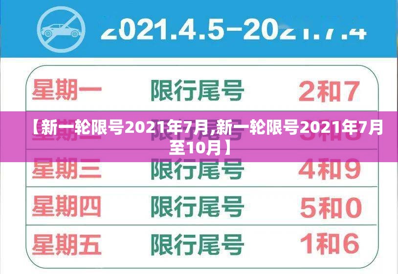 【新一轮限号2021年7月,新一轮限号2021年7月至10月】 【新一轮限号2021年7月,新一轮限号2021年7月至10月】