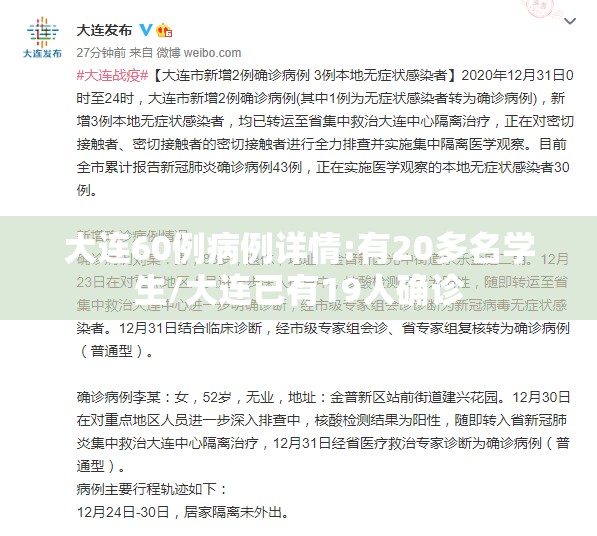 大连60例病例详情:有20多名学生/大连已有19人确诊 大连60例病例详情:有20多名学生/大连已有19人确诊